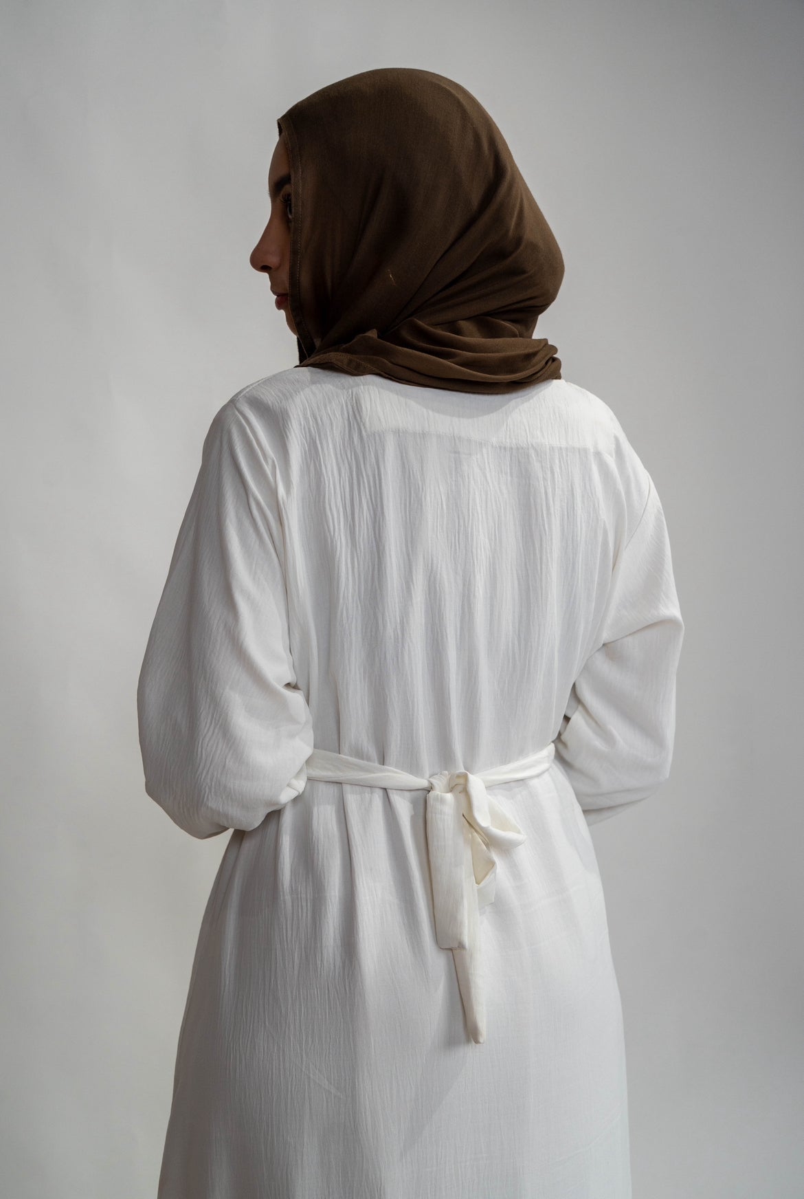 Tie-back Geometric Abaya