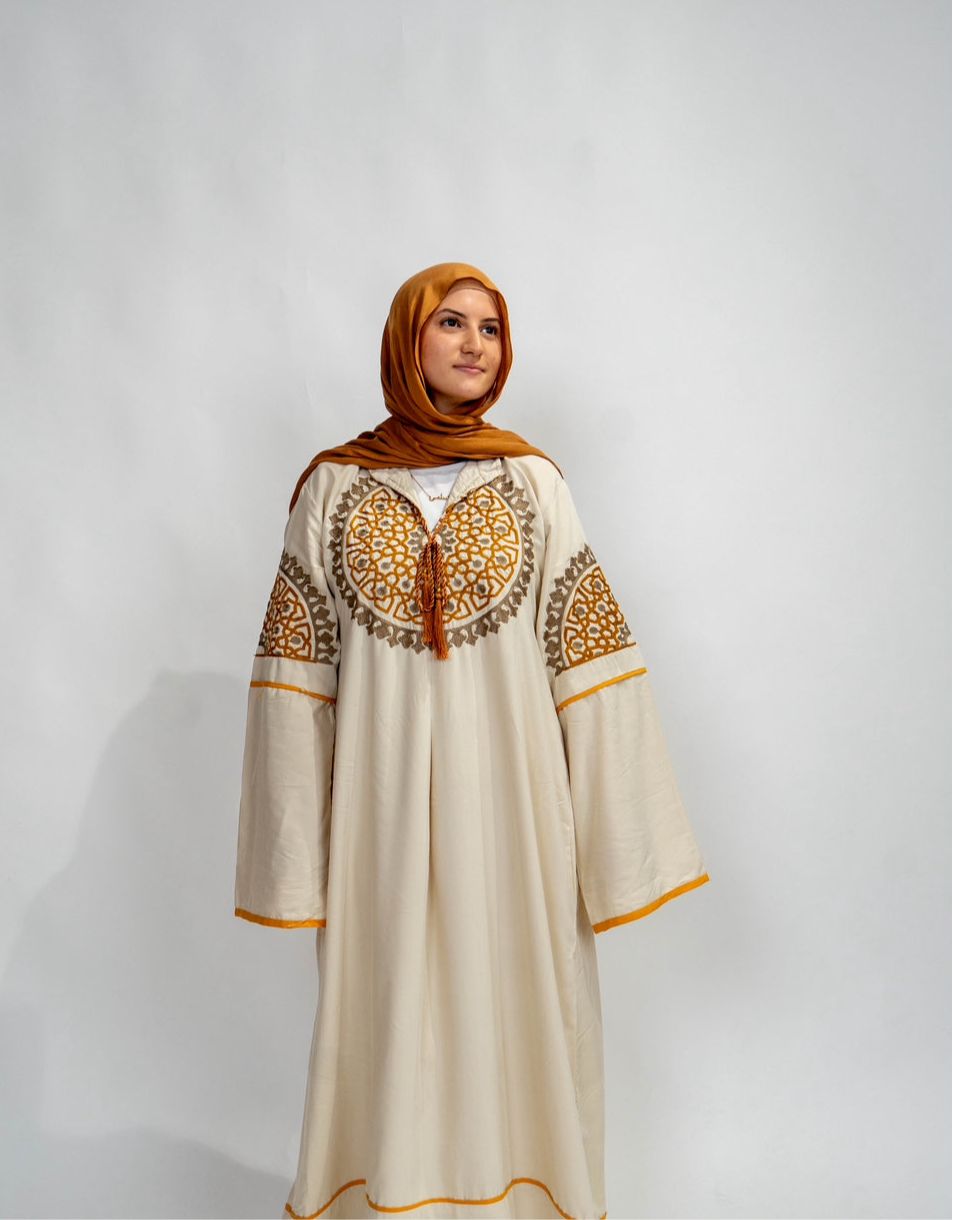 Golden Embrace Abaya