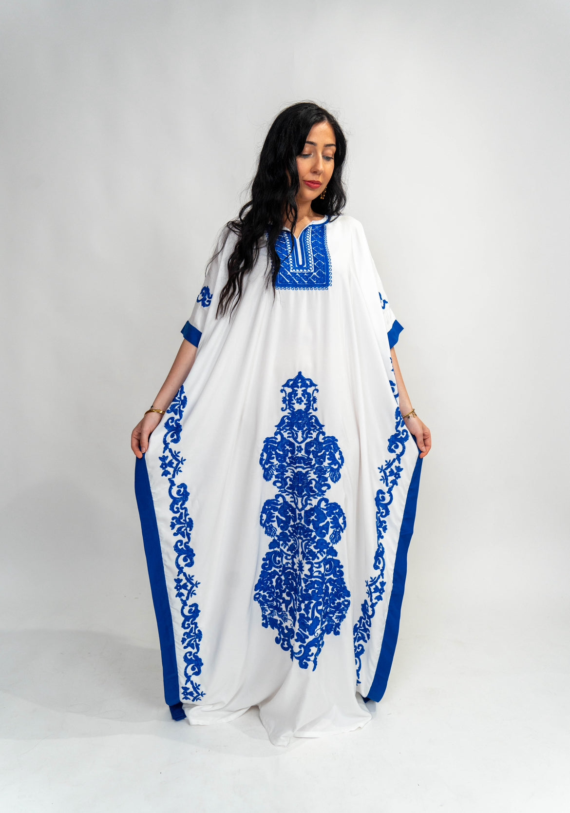 Blue Oasis Farasha Kaftan