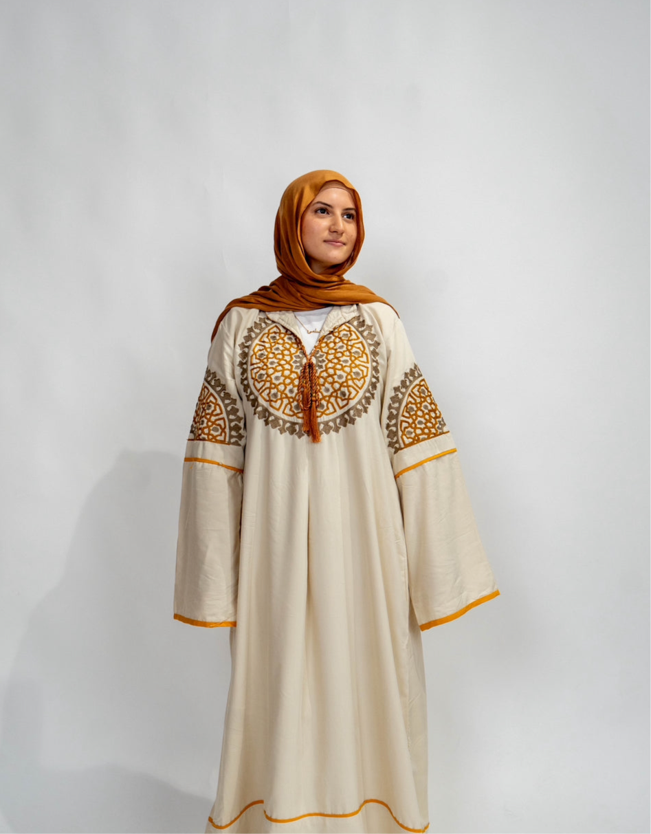 Golden Embrace Abaya